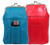 100s + 120s Pair Pure Leather Cigarette Soft Case Pouch in Two Color Turquoise fit 100s + 120s in 4 Color Choice (Turquoise + Red)