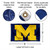 Michigan Team University Wolverines Block M Flag with Pole and Bracket Kit