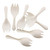 GreenWorks 1000 Count 3.3" Mini Cornstarch Tasting Sporks, Disposable Plant Starch Bio-based Sampling Sporks (Forks Spoons)