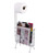 LDR Industries Free Standing Toilet Paper Holder and Magazine Rack, Bathroom Storage Organizer, Rectangular Pedestal Design, Bathroom Tissue Holder, Chrome