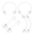 BanaVega 6PCS Bioplastic Clear Monroe Piercing Retainer 16 Gauge 3/8 10mm Ball Medusa Lobe Earrings Cartilage Jewelry 2500