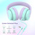 Candy Bila Kids Headphones, Wired Headphones for Kids Over Ear with Microphone, 85/94dB Volume Limiter Headphone for Girls Boys, Foldable Headphone for Learning & Entertainment,Gradient Purple Candy Bila Kids Headphones, Wired Headphones for Kids Over Ear with Microphone, 85/94dB Volume Limiter Headphone for Girls Boys, Foldable Headphone for Learning & Entertainment,Gradient Purple