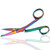 LAJA IMPORTS MULTI TITANIUM COLOR RAINBOW KNOWLES BANDAGE SCISSORS 5 1/2" ANGLED STAINLESS STEEL