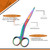 LAJA IMPORTS MULTI TITANIUM COLOR RAINBOW KNOWLES BANDAGE SCISSORS 5 1/2" ANGLED STAINLESS STEEL