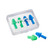 TYR Ergo Flex Ear Plugs-4pk Swimming Equipment, Blue/Green, All