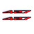 2X 427 Aluminum Emblem Badge Decal Red & Silver for Z06-C6 427 CI (Red)