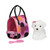 Pucci Pups – Plush Puppy – Dog Carrier – Big Polka Dots Plush Bag & Bichon Frise – Comb & Purse – Stuffed Animal – 2+ Years