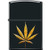 Zippo Lighter - Pot Leaf Gold Black matte
