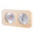 MIFXIN Sauna Thermometer Wooden Sauna Hygrothermograph 2-in-1 Double Dial Indoor Humidity Temperature Measurement Hygrometer for Sauna Room Equipment Accessories