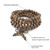 K&Q 9 Pcs Mens Womens Wood Chain Bracelets, Handmade Multilayer 8MM 108 Buddhist Strand Wood Mala Beaded Elastic Bracelet Necklace-Meditation Prayer Beads for Yoga, Spiritual Protection & Good Luck