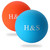 H&S 2 x Silicone Lacrosse Ball - Foot Massage Ball - Massage Balls for Back - Trigger Point Muscle Roller & Hand Exercise Set for Release - Set of 2 Hard Balls for Hands & Feet