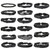 Jstyle 17Pcs Braided Leather Bracelet for Men Women Wooden Beaded Cuff Wrap Bracelet Adjustable Black