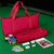 F2C American Mah Jongg Mahjong Set 166 Tiles, 4 Colors All-in-One Rack/Pushers, Red Soft Bag and Accessories –Classic Full Size Complete Mahjongg Mah Jong Set (Red)