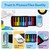 PicassoTiles Electronic Piano 49Key Flexible Roll-Up Keyboard with Recording Feature 8 Tones 6 Demo Songs Built-in Speaker Educational Music Toy for Kids Toddlers Boys Girls Rainbow Color Design PT49