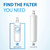 Filterlogic 3US-AF01 Under Sink Water Filter, Replacement for Standard 3US-AF01, 3US-AS01, WHCF-SRC, WHCF-SUFC, WHCF-SUF, NSF/ANSI 42 Certified (Pack of 2)