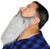 Realistic 9 Inch Long Beard and Mustache, Lumberjack Hipster Beard Costume, Self Adhesive One Piece (Grey/White Mix)