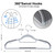 OIKA 50 Pack Non-Slip Plastic Hangers with Tie Rack, Slim Space-Saving Closet Hangers – Heavy Duty Clothes Hangers for Shirts, Pants, Dorms & Home Organization (Grey)
