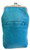 Women 100% Pure Leather Cigarette Case Lighter Match Pocket Zipper Coin Pouch -4 Color (Teal)