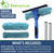 EVERSPROUT Swivel Squeegee & Microfiber Glass Window Scrubber, Light-Weight Window Cleaning Kit Without Extension Pole