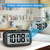 Peakeep Night Light Digital Alarm Clock Battery Operated with Indoor Temperature, Desk Small Clock (Black)