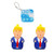 President Donald Stress Relief Keychain - Squeeze Bounce Bubble Toy, Funny Office Desk Fidget Gift for Adults (2-Pack)