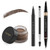 Eyebrow Makeup Kit - 4 Tip Waterproof Microblading Pencil, Eyeliner, Pomade, Dual-ended Brush, Natural Looking - Blonde - Dark Brown 03