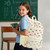 JIANYA Kids Backpack for Girls, Lightweight Kids Bookbag with Lunch Box, Elementary School Bag Set, Cherry Beige