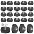 24 PCS Rubber Coated Magnets, AHIER Heavy Duty m6 Rubberized Magnets Base with Threaded Stud Neodymium Magnet Mounts for Rock Lights Bar Camera Mount Tool