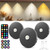 Puck Lights with Remote Control, 2000mAh Rechargeable Cabinet Light, Under Counter Tap Light Wireless, Display Cabinet, Shelf, Closet，Dimmable，Magnetic，Push Lights Battery Operated， (Black, 3 Pcs)