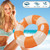 2PCS Large Swimming Pool Tubes Inflatable Pool Floats for Adult Swim Ring Floaties Inflatable Swimming Pool Raft Summer Beach Lounger Float Party Supplies (Orange, 36 inch)