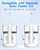 Replacement Heads Compatible with Waterpik Sonic Fusion 2.0, Flossing Brush Head, SF-01W SF-02W Models (8 White, 8 Pack)