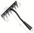 Gardenia Iron Weeding Rake, Iron Rake 2.0 for Gardening and Weeding, Detachable Double-Edged Blade Design Carbon Steel Heavy-Duty Weed Rakes,Hand Weed Puller Tools for Lawn Yard Garden Farm(7 teeths)