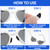 Guduling 20 Pairs Glasses Nose Pad Cushion,Glass Nose Pads for Eyeglasses with Airbag,3 mm Thickness Adhesive Silicone Noses Pad for Eyeglasses,Sunglasses,Reading Glasses,2 Shape,Black