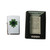 Zippo Custom Lighter - Brush Finish Chrome Lucky Irish Four Leaf Clover Design Collectible Zippo Lighter Gift