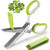 SASACIA Herb Scissors with 5 Blades & Cleaning Kit, Stainless Steel Kitchen Shears for Herbs, Lettuce, Cilantro, Dishwasher Safe, Soft-Grip Handle