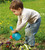 TeganPlay Kids Wheelbarrow and Garden Tools Set Outdoor Play for Boys Girls 3 and up