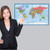 Laminated World Map Poster - Wall Chart Map of Earth - 18" x 29" (Blue)