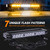 LINKITOM LED Strobe Flashing Light Bar -Double Side 30 LED High Intensity Emergency Hazard Warning Lighting Bar/Beacon/with Magnetic for Vehicle Trucks Roof Safety (Amber&White)