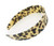 Wardani, 3 cm wide French tortoiseshell headband handmade in France (White Tokyo)
