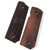 Cool Hand 1911 Wood Grips, Screws Included, Full Size(Government/Commander), Checker Diamond Cut, Ambi Safety Cut (Brown w/US Logo)