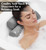 Everlasting Comfort Luxury Bath Pillows for Tub with Head and Neck Support - Non-Slip Bathtub Pillow with Suction Cups, Quick-Drying Mesh & Drying Hook - Jacuzzi & Spa Accessories for Women - Gray