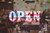 ACOMOK 30"x10" LED Open Sign, Ultra Bright, US Flag, Glass, Patriotic Style, Office, Bar, Promotional, Entrance