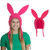 Springcmy Bob's Burgers Louise Rabbits Ear Fleece Bunny Pink Floppy Ears Hat Halloween Christmas　Costume Cap Hat