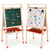 EAQ Easel for Kid,Height Adjustable Wooden Art Easel,Whiteboard Chalkboard with Paper Roll Holder,Letters and Numbers Magnets and Other Accessories Best Birthday Gift for Kids