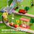 Tiny Land 74 Pcs Wooden Train Set with Battery Operated Train & Wooden Tracks -fits Thomas, fits Brio, fits Chuggington, fits Melissa and Other Major Brands for Kids Toys for 3+ Years