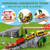 Tiny Land 74 Pcs Wooden Train Set with Battery Operated Train & Wooden Tracks -fits Thomas, fits Brio, fits Chuggington, fits Melissa and Other Major Brands for Kids Toys for 3+ Years