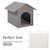 Love's cabin Outdoor Cat House Weatherproof, Insulated Feral Cat House Outdoor for Winter, Waterproof Outside House for Indoor Cats, Shelter with Removable Soft Cushion,Grey