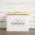 Baie Maison Extra Large White Farmhouse Bread Box for Kitchen Countertop - Breadbox Holder Fits 2+ Loaves - Bread Storage Container Bin - Rustic Bread Keeper Vintage Metal Kitchen Decor for Counter