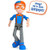 Blippi Talking Figure, 9-inch Articulated Toy with 8 Sounds and Phrases, Poseable Figure Inspired by Popular YouTube Edutainer