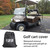 10L0L Universal Golf Cart Cover for 2+2/4 Passenger Yamaha, EZGO, Club Car - 420D Waterproof, Windproof, Sunproof Full Cover with 3-Zipper Doors, Durable Outdoor Protection for Lifted & Standard Carts